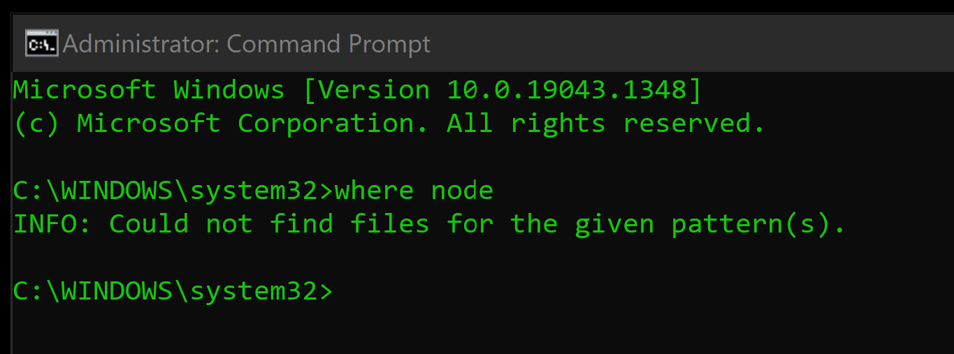 Command where node